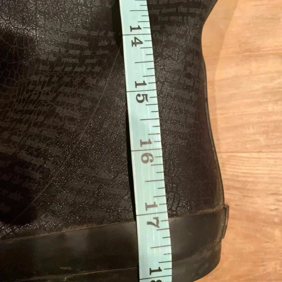 HENRY FERRERA Pull-on Rain Boots Sz 9 Preppy/Dark Academia/Academia - Picture 9 of 9